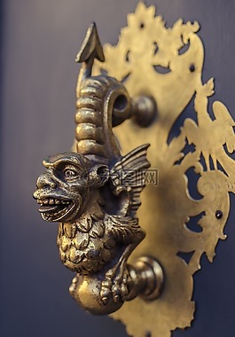 門把手,黃銅,前門