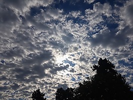云,天空,多云