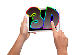 平板電腦,3d,顯示