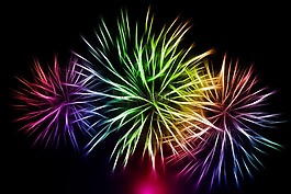 煙花爆竹,新年除夕,新的一年的一天