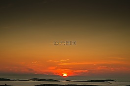 日落,天空,晚上