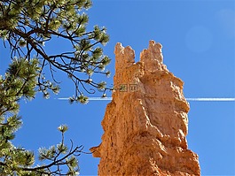 布萊斯峽谷,藍色的天空,徒步旅行