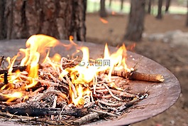 壁爐,火,熱