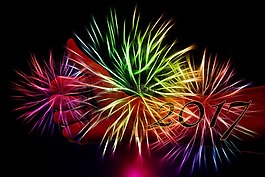煙花爆竹,新年除夕,新的一年的一天