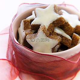 肉桂星星,碗,循環(huán)磁帶
