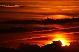 橙色,浪漫,天空