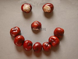 板栗,面對(duì),笑