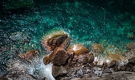 海岸,海洋,巖