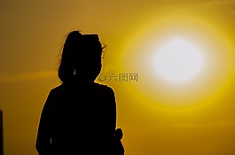 晚上,太陽(yáng),日落