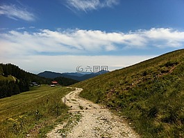 离,山,天空