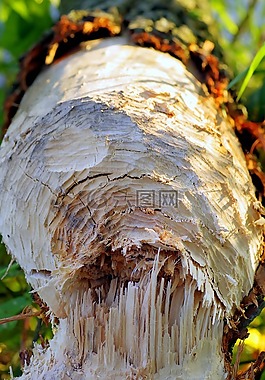 海狸,砍倒一棵树,żeremia