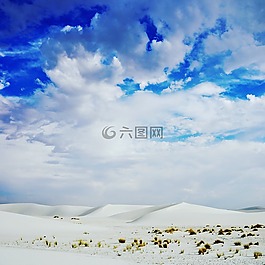 云,沙漠,景觀