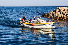 漁船,海港,釣魚