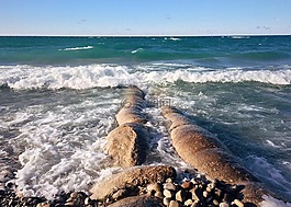 海灘,岸,海岸