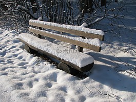 冬天,银行,雪