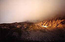 fjell,雾,景观