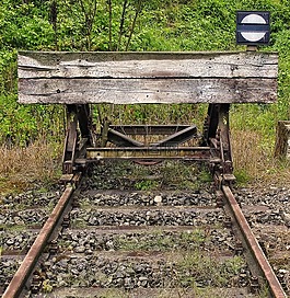 剎車緩沖區停止,緩沖區停止,軌道的結尾