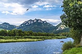 山,河,景觀