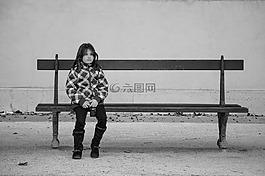 銀行,孩子,女孩