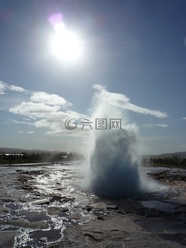 strokkur,喷泉,冰岛