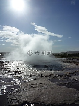 strokkur,喷泉,冰岛
