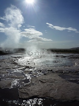 strokkur,喷泉,冰岛
