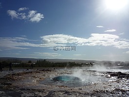 strokkur,喷泉,冰岛