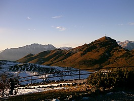 山,紅色,景觀