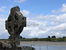 布列塔尼,海,景觀