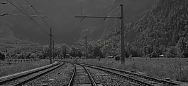 黑白色,道路,奧地利
