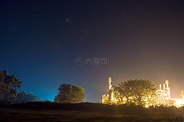 夜,夜晚的天空,長時間曝光