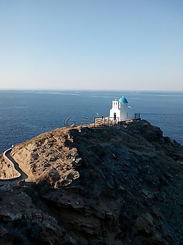 視圖,教堂,海