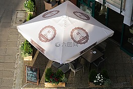 餐廳,陽傘,屏幕