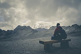 女子,打破,山