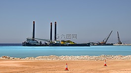 施工現(xiàn)場,起重機,重機