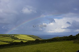 彩虹,海,查看