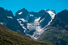 山,阿尔卑斯山,米格冰川