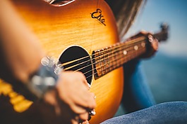 吉他,音樂,女性