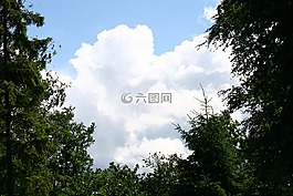 云,天空,蓝色的天空的云彩
