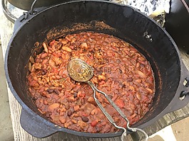 豆类,露营,荷兰烤箱