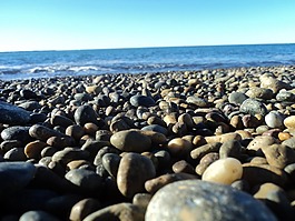 海灘,石頭,mar