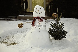 雪人,雪,白