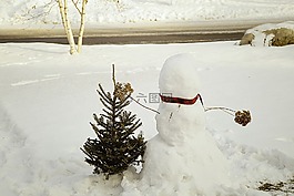 雪人,雪,白