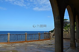 陽臺(tái),海,假期