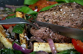 牛肉,廚師,櫻桃