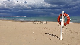 沙,海灘,水域