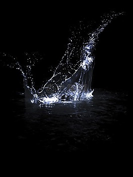 水,撲通的一聲,濺