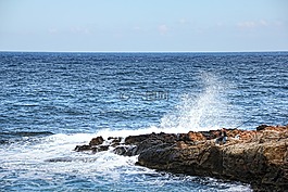 釣魚(yú)者,海,波