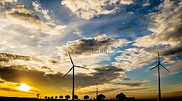 日落,windr?der,abendstimmung