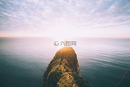 懸崖,海岸,男子